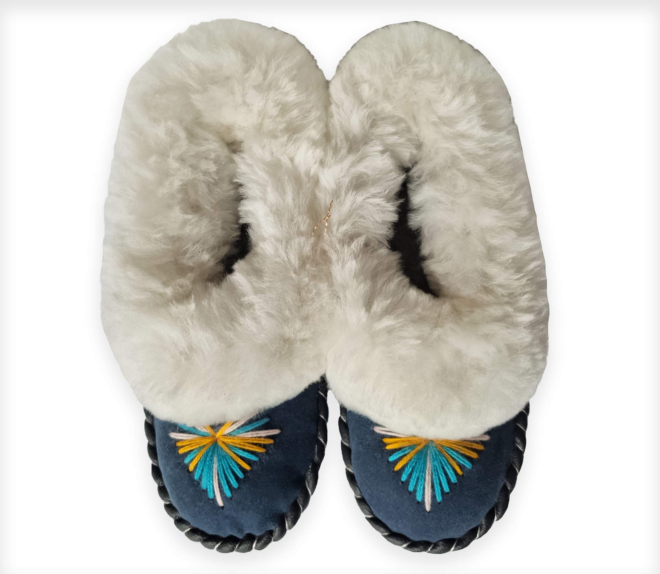 Bambosze Góralskie Domowe Kapcie Ciepłe Wełniane Ciepłe Zimowe Skórzane