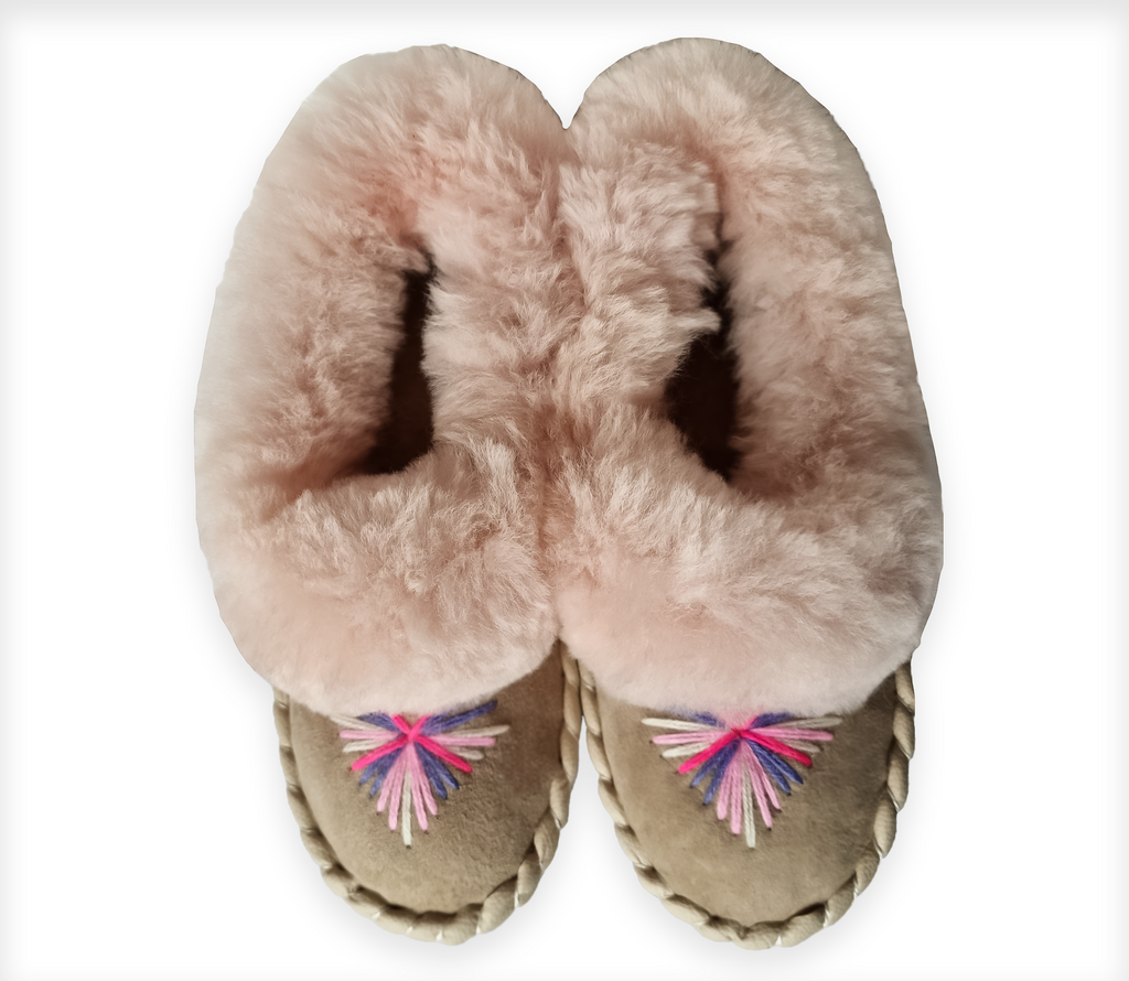 Bambosze Góralskie Domowe Kapcie Ciepłe Wełniane Ciepłe Zimowe Skórzane