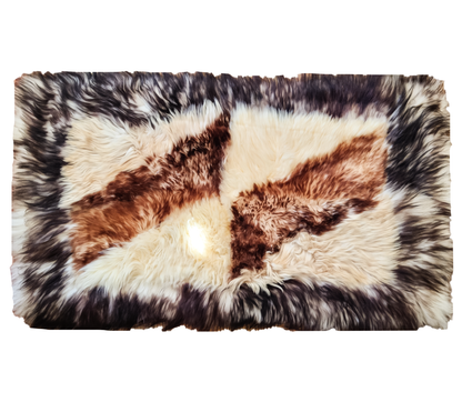 Schaffell Premium Schaffell Teppich Natur Rund Groß XXL