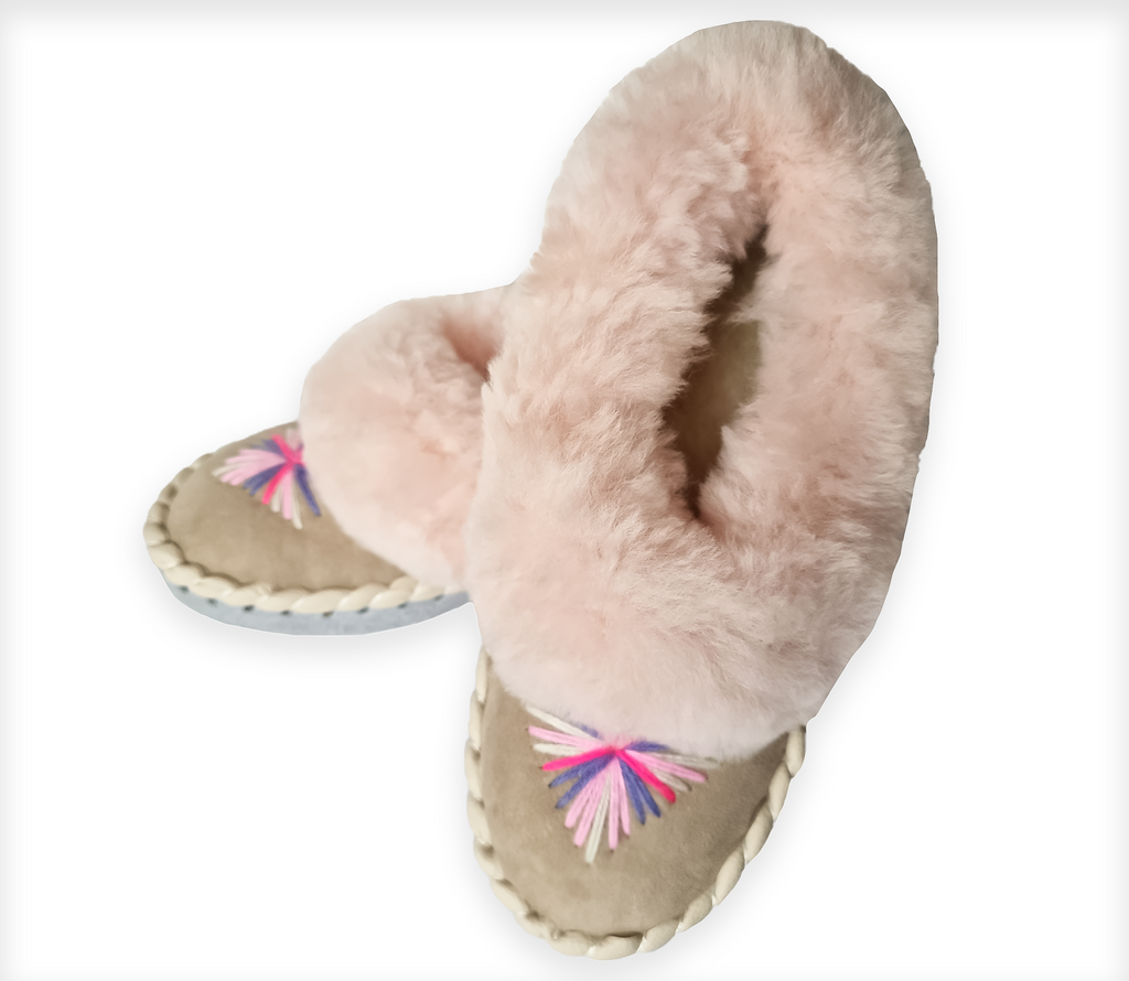 Bambosze Góralskie Domowe Kapcie Ciepłe Wełniane Ciepłe Zimowe Skórzane