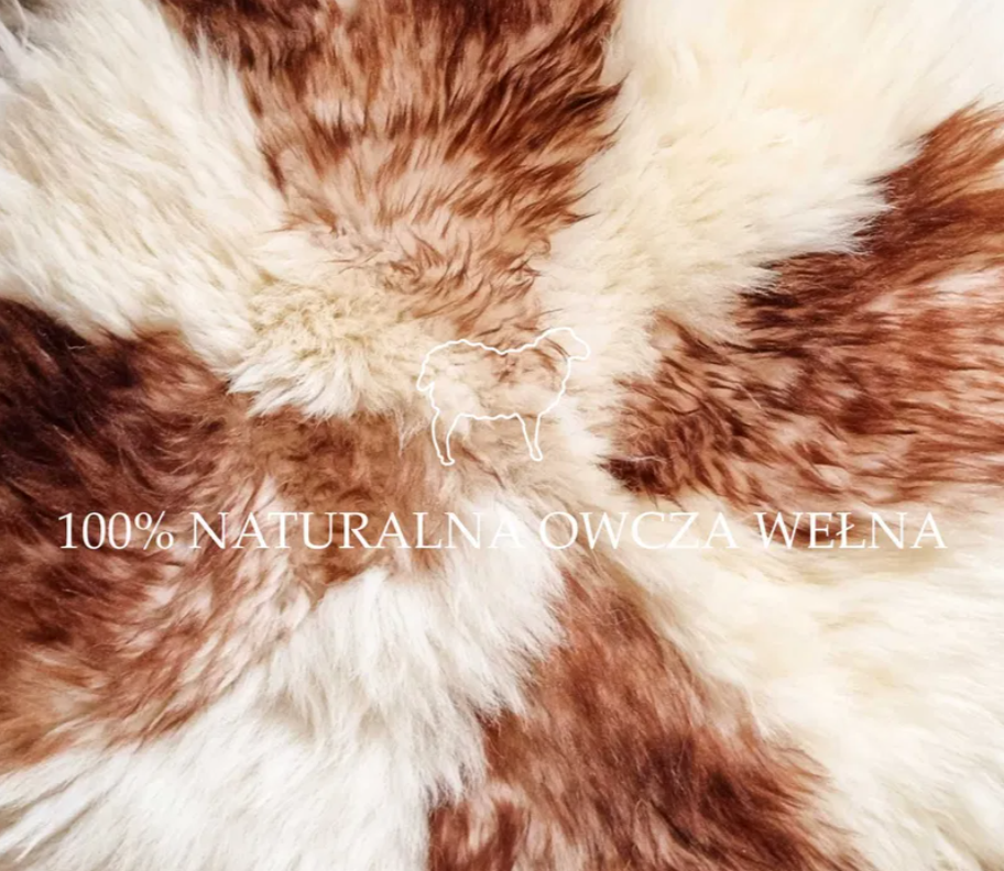 Skóra Owcza Premium Dywanik na krzesło Ze Skóry Owczej Naturalny Okrąg