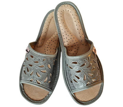 Podhalove Women's Slippers, Highlander Leather Flip-Flops, Ciapy Laczki