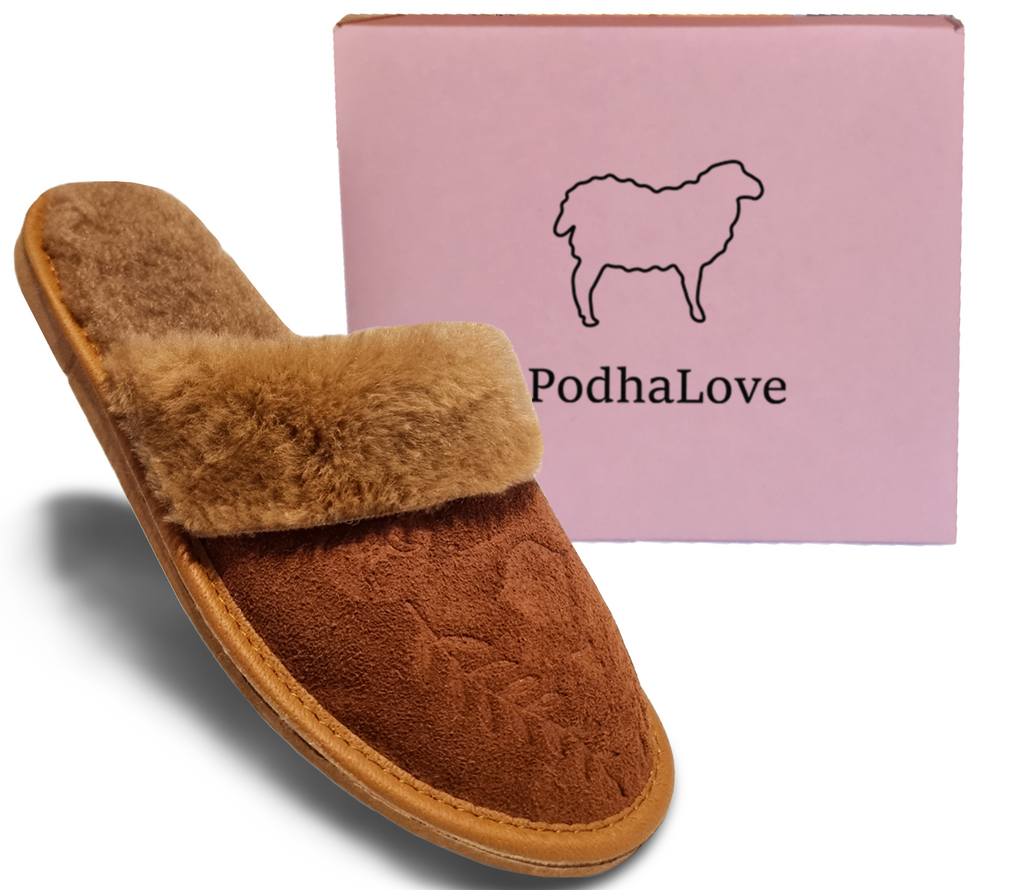 Podhalove Women's Slippers, Highlander Leather Flip-Flops, Ciapy Laczki
