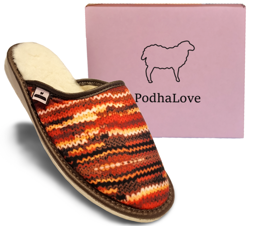 Podhalove Women's Slippers, Highlander Leather Flip-Flops, Ciapy Laczki