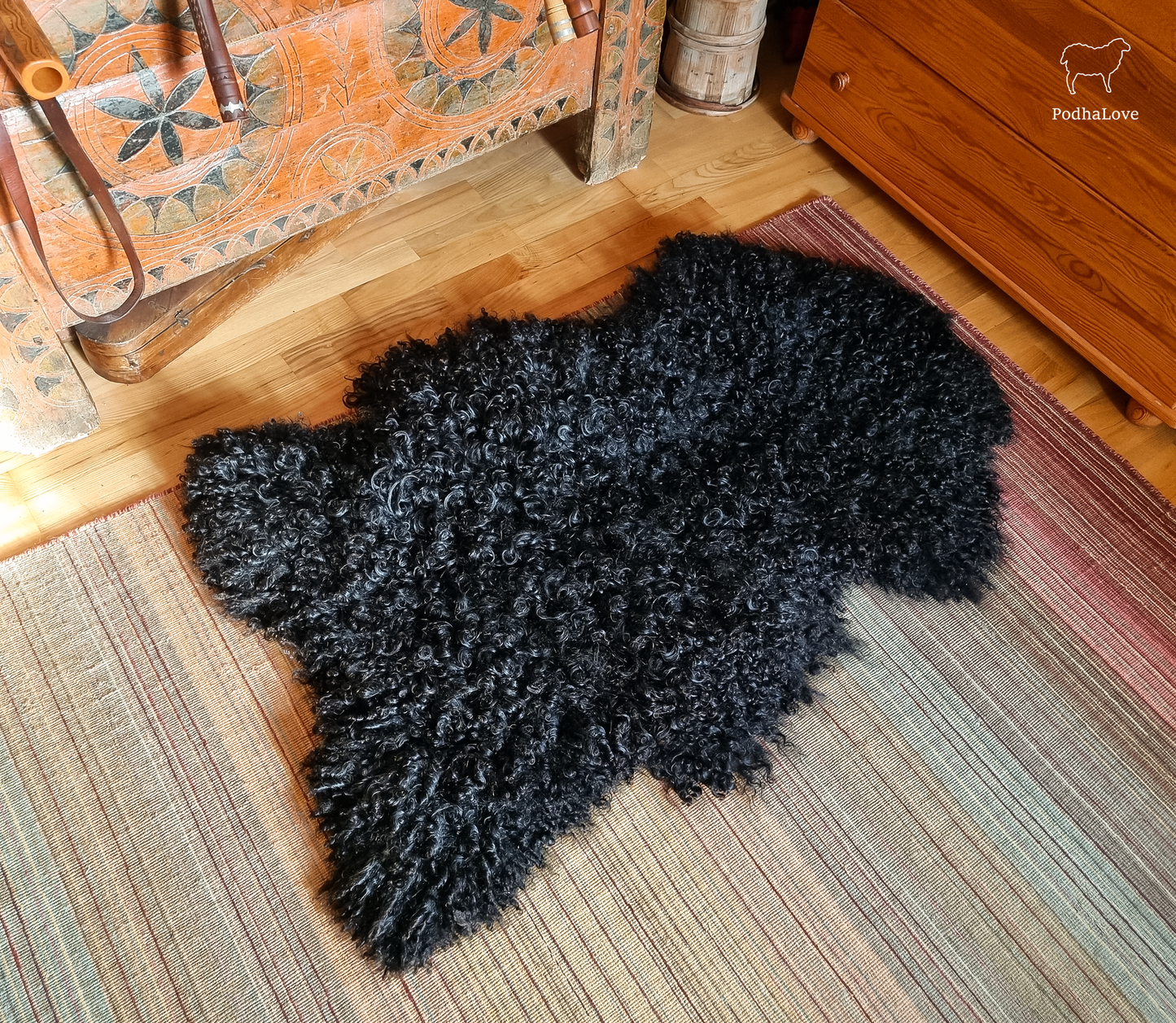 Schaffell Premium Schaffell Teppich Natur Rund Groß XXL