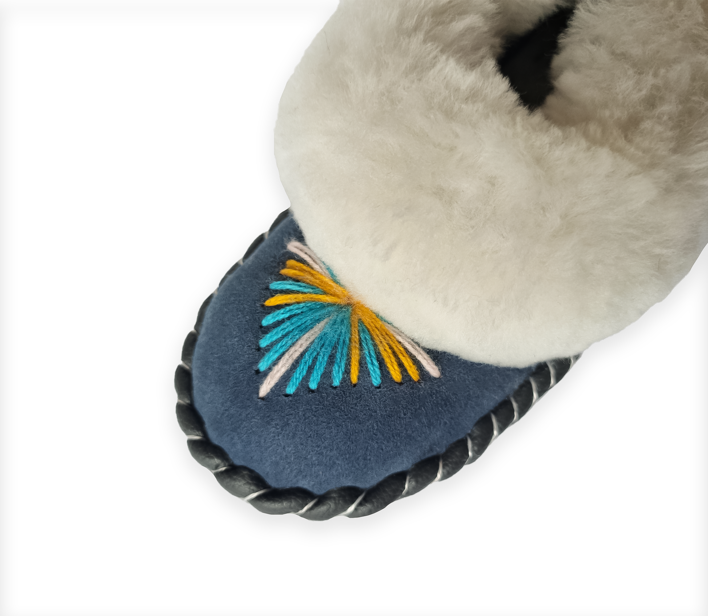 Bambosze Góralskie Domowe Kapcie Ciepłe Wełniane Ciepłe Zimowe Skórzane