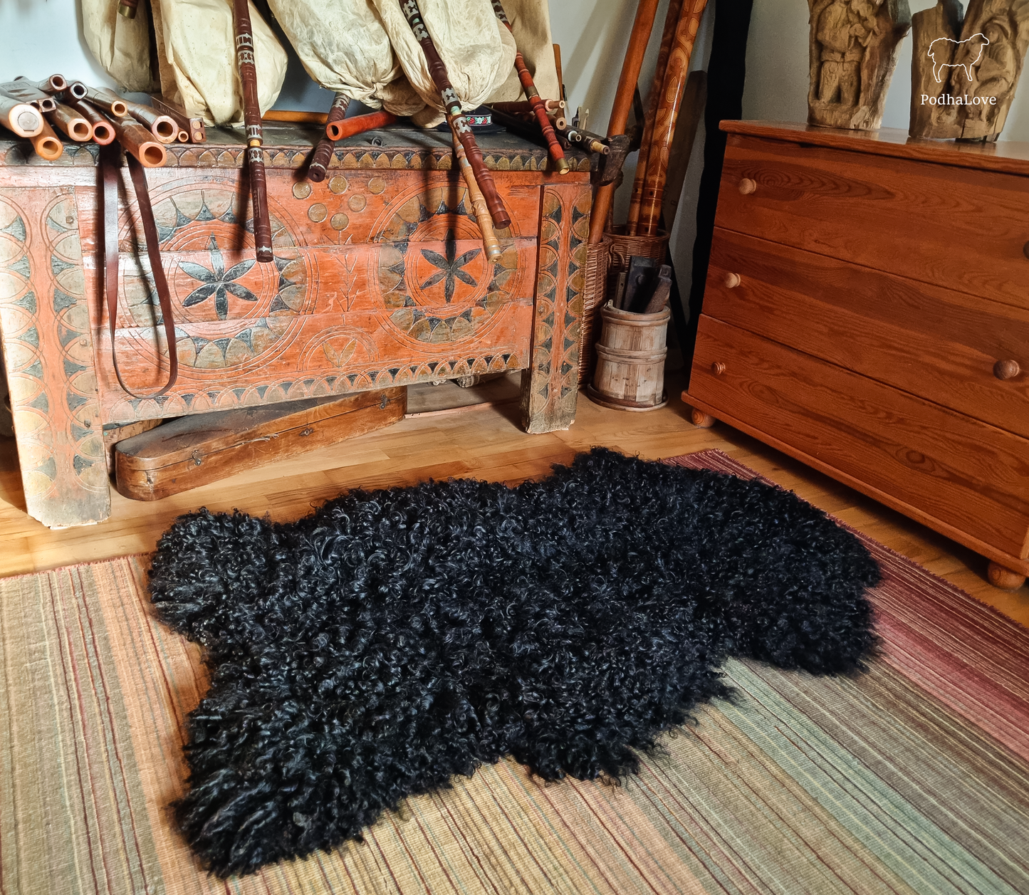 Schaffell Premium Schaffell Teppich Natur Rund Groß XXL