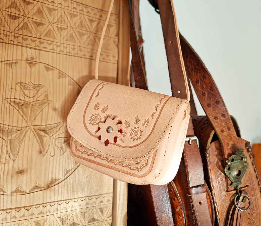 Torebka dziecięca Skórzana Góralska Naturalna Skóra Bydlęca Mała