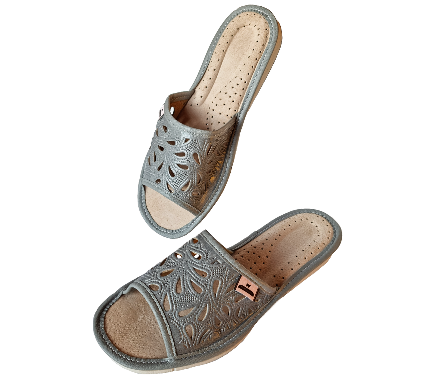 Podhalove Women's Slippers, Highlander Leather Flip-Flops, Ciapy Laczki