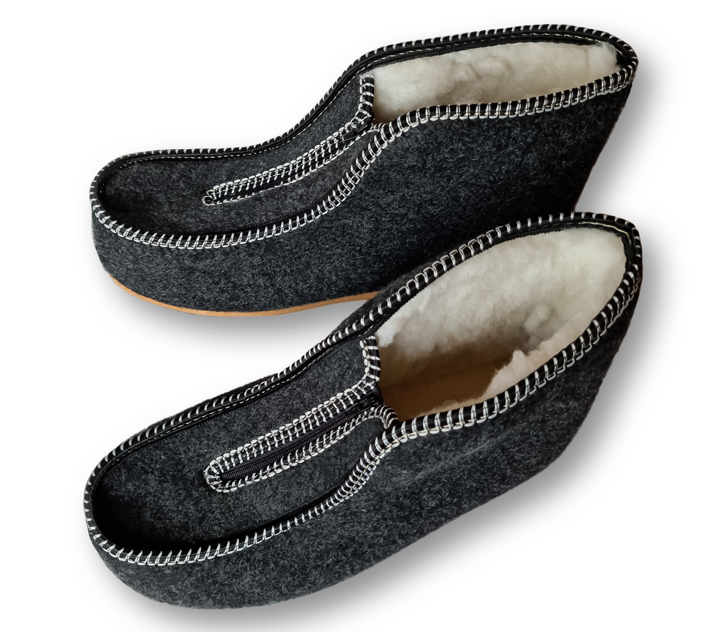 Highlander Home Slippers Warm Woolen Warm Winter Leather Slippers